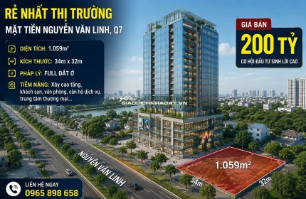 FULL ĐẤT Ở RẺ NHẤT THỊ TRƯỜNG – MẶT TIỀN NGUYỄN VĂN LINH, QUẬN 7